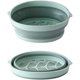 thumbnail image 1 of Juego de coladores de frutas de silicona plegables 2 en 1 para cuencos grandes, verde, 1 of 5