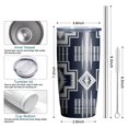 thumbnail image 6 of 20oz Tumbler with Lid and Straw Stainless Aztec Style Steel Vacuum Insulated Water Coffee Tumbler Cup, Double Wall Vacuum Insulated Travel Mug Reusable Tumblers for Ice Drinks, Hot Beverage, 6 of 7