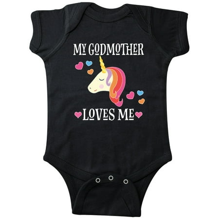 

Inktastic My Godmother Loves Me Unicorn Gift Baby Girl Bodysuit