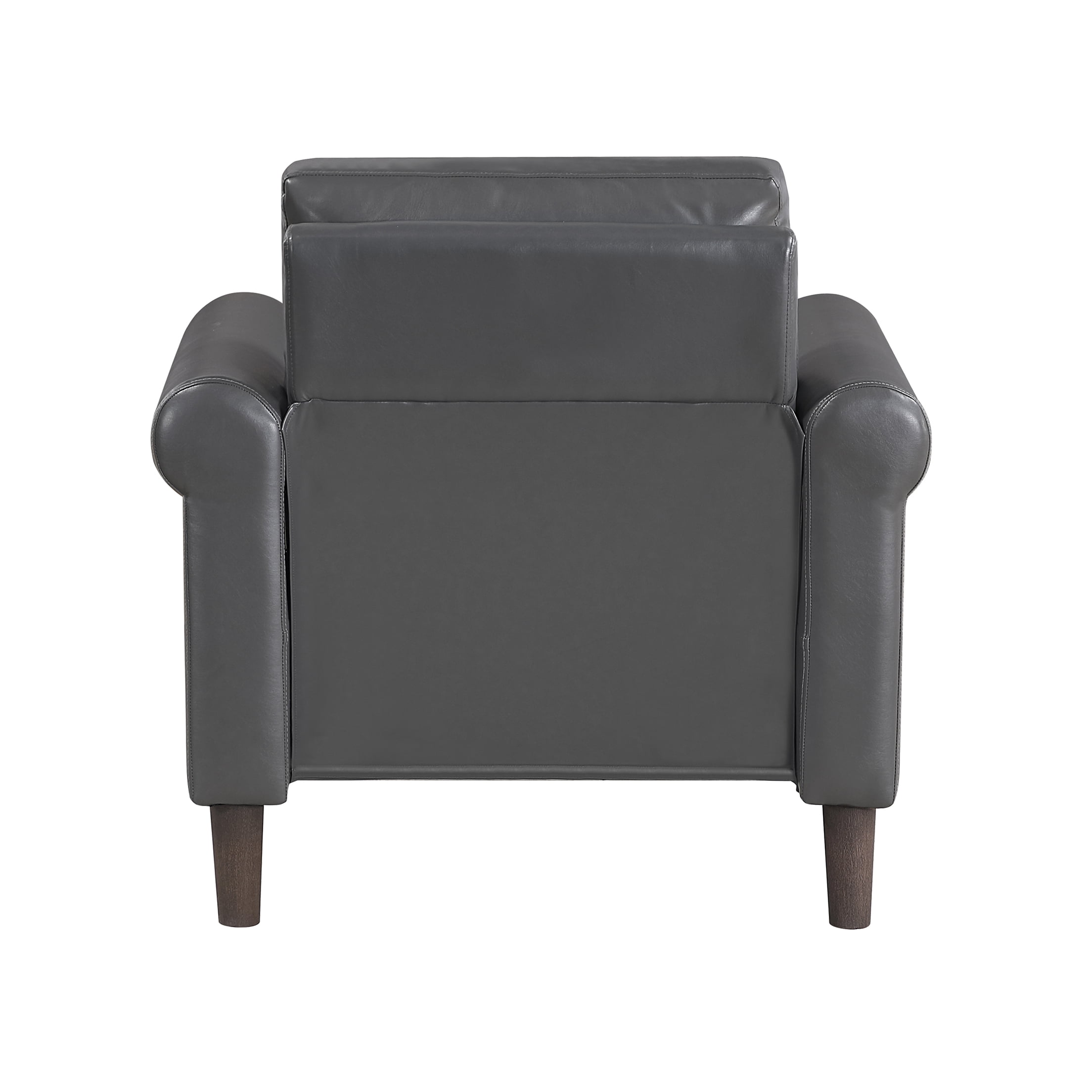 OakvillePark Marlinth Faux Leather Chair, Dark Gray