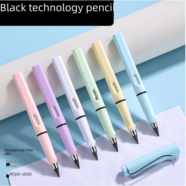 La tecnología negra no necesita cortar grafito, ni tinta, la postura eterna del lápiz de los estudiantes no puede terminar de pintar, no es fácil romper la mina para escribir.