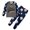 Grey, variant on gdxvjhbj Kids Pajamas Toddler Kids Boys Pajamas Holiday Cartoon Print Sleepwear T Shirt Tops Pants Set 4T 5T (Black,4-5 Years)