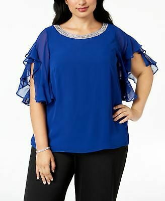 embellished chiffon top