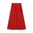 thumbnail image 4 of QLEICOM Women's 2 Piece Outfits Tie Knot One Shoulder Tank Top High Waist Side Split Maxi Skirt Red XL, US Size 10, 4 of 7
