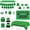 Green, variant on Graduation Decorations Class of 2026 - Red Graduation Party Decorations Set with Banner Backdrop Balloons Tablecloth Hanging Swirls Cake Toppers Party Supplies