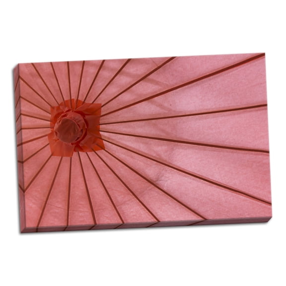 Gango Home Decor Red Umbrella by Kathy Mahan (Ready to Hang); One 36x24in Hand-Stretched Canvas