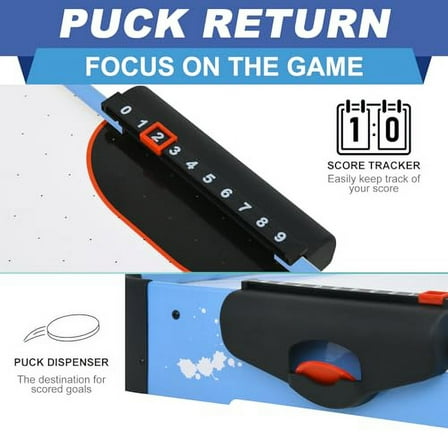 Air Hockey Table, Indoor Hockey Game Table for Adults and Kids, Arcade Gaming Sets w/2 Pucks, 2 Pushers, Digital LED Scoreboard, Powerful 12V Motor for Game Room, Home, Office