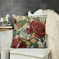 thumbnail image 2 of Rose Flower Pillowcase，Butterfly Purple Cushion Cover Sofa Home Decoration Pillowcase, 2 of 5