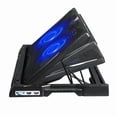thumbnail image 3 of Adjustable Laptop Cooling Stand with Multi-Speed Fan & Temperature Monitoring, Foldable Laptop Riser Base with Ergonomic Height Settings, Portable Cooler Stand for 10-17 Inch Laptops, 3 of 7