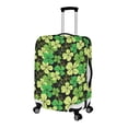 thumbnail image 2 of HELLHERO Green Clover Pattern Durable Luggage Cover Polyester Spandex Reserved Handle Openings Suitcase Cover Dustproof Luggage Protective Cover for Travel Lovers, 2 of 7
