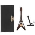 thumbnail image 2 of Miniature Electric Guitar, 3.9in Decoration Miniature Guitar Model Simulated Exquisite with Stand for Music Room, 2 of 7
