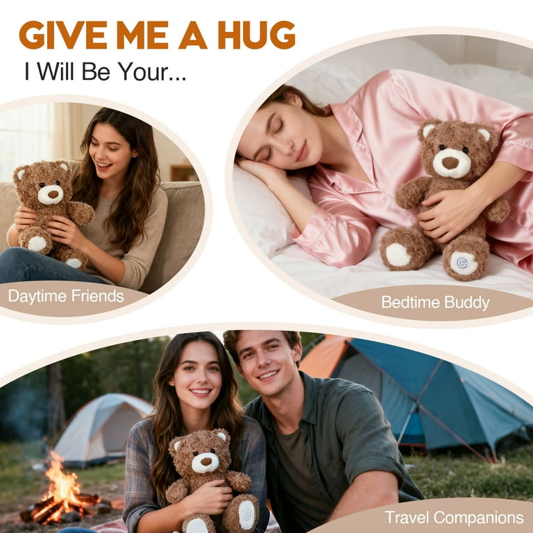 Mother's Day Gift Teddy Bear Huggable Massager with Vibration, Vibrating  Massager for Neck Back, Relaxing, Animal Electric Massager, Gift for Women  & ...