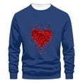 thumbnail image 4 of guisaled Valentines Heart Printed Sweatshirts for Couple Long Sleeve Crewneck Pullover Tops Matching Sweatshirts of Couples, 4 of 4
