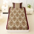 thumbnail image 3 of Erosebridal Boys Girls Hippie Brown Aztec Twin Sheet Sets 3pcs,Teens Adults Bohemian Flower Damask Bedding, 3 of 5