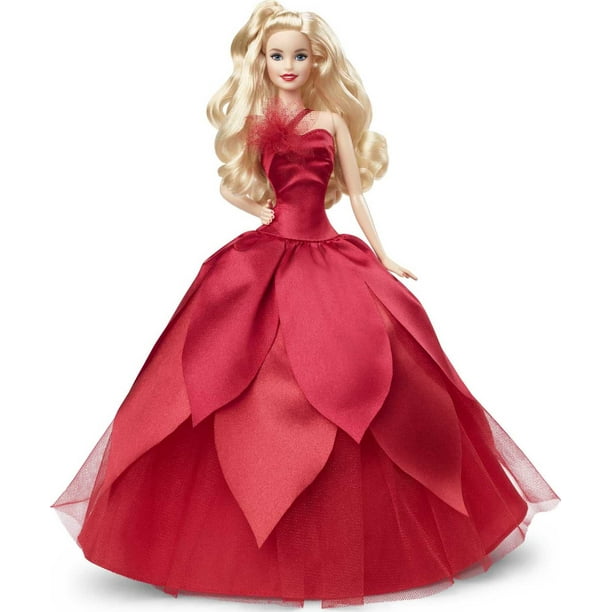Barbie Signature 2022 muñeca navideña con cabello rubio, series coleccionables, incluye muñecas sta Barbie Barbie