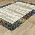 thumbnail image 2 of Woven Trends Pavo - 5774W - Bohemian Style, Patchwork Pattern, Stain Resitant, Living Room, Dining Room, Office, Low Pile Polypropylene Area Rug in Beige - 6' x 9', 2 of 4