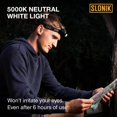 thumbnail image 2 of Linterna frontal SLONIK recargable, 1000 lúmenes, LED, resistente al agua, color negro, 2 of 9
