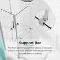 thumbnail image 6 of Hommoo 43" W x 58" H Frameless Folding Shower Doors Pivot Tub Glass Door for Bathtub, 1/4" (6mm) Thick SGCC Tempered Glass Door, Reversible Installation, Chrome, 6 of 8
