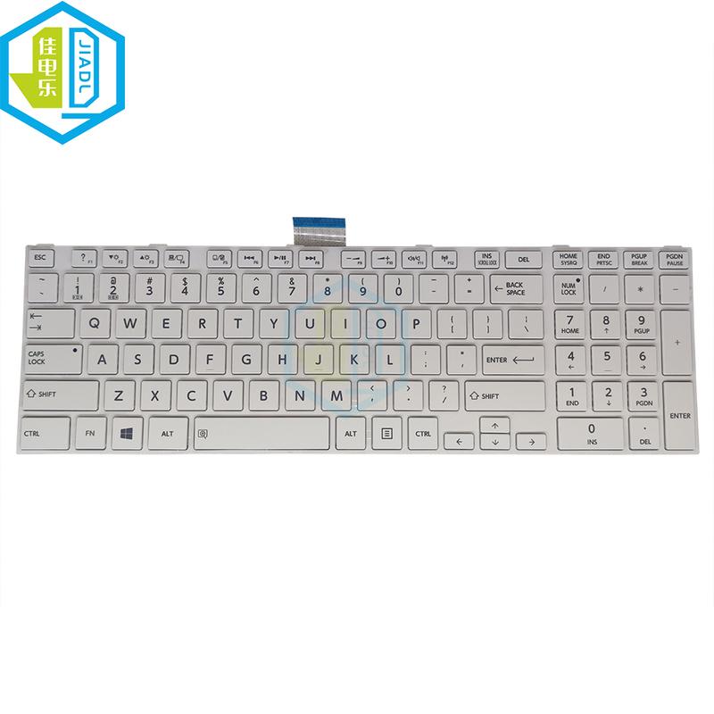 US KR Keyboard For Toshiba Satellite S50 S50-A S50D-A S50T-A L70-A L70D-A L70T-A L50-A L50D-A L50T-A L55-A L55D-A White Keycaps