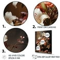 thumbnail image 3 of Designart "Vintage Still Life With Brown Flowers" Flowers Floater Framed Wall Art Living Room, 3 of 5