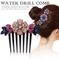 thumbnail image 1 of Pinces à Cheveux à Griffes en Strass, Pince à Cheveux Double Fleur, Design de Perles Flexible et Durable, Pince Queue d'Aronde pour Femmes, 1 of 2
