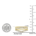 thumbnail image 5 of Dazzlingrock Collection 0.40 Carat (ctw) 10K Round Diamond Ladies Wedding Enhancer Guard Double Ring, Yellow Gold, Size 4, 5 of 5