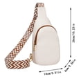 thumbnail image 3 of ibiyuan Crossbody Bags for Women Men Sling Bag Retro Large Capacity Zipper Messenger Bag for Women, Fashion Solid Pattern Practical Daily Shoulder Crossbody Bag, 3 of 5