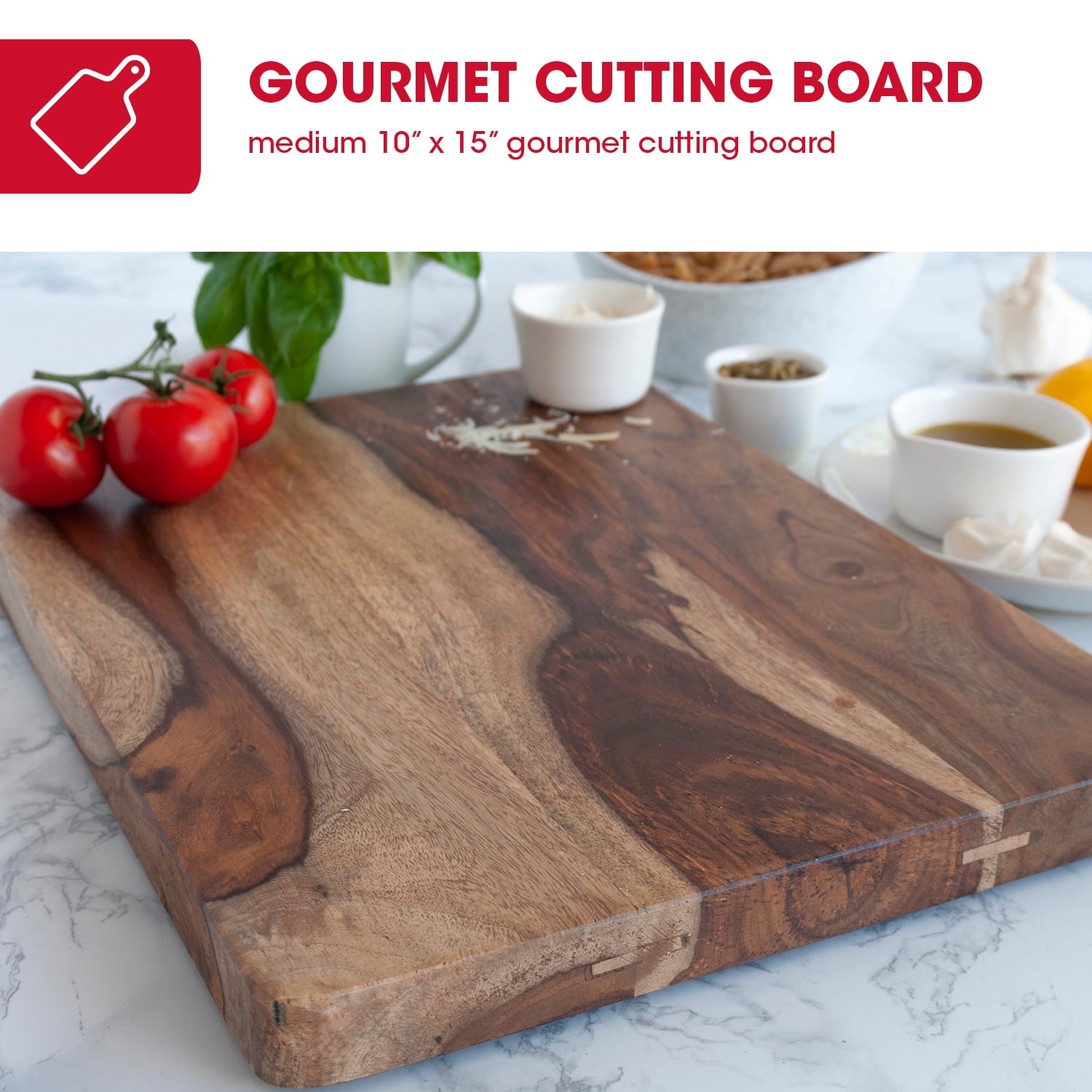 Buy Naayaab Craft Sheesham Wooden Cutting Board with Handle, Chopping Board  for Kitchen, Cutting Board for Kitchen, Vegetable Wooden Chopping Board for  Kitchen - Size (30 x 20 x 2cm) Online at