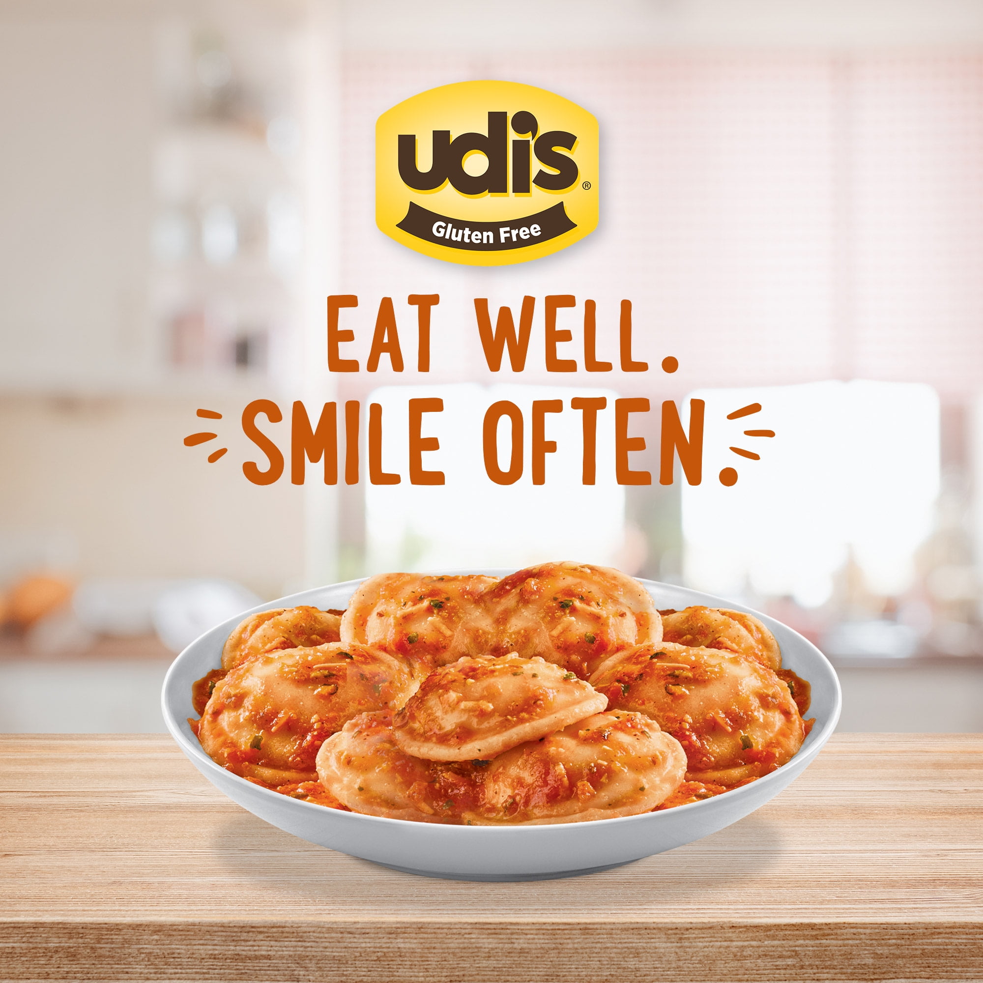 Udi's Gluten Free Three Cheese Ravioli, 18 oz (Frozen)