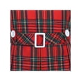thumbnail image 4 of Girls Dress Christmas Reindeer Headband Red Plaid School Dress 6 Years, 4 of 6