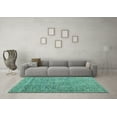 thumbnail image 3 of Ahgly Company Indoor Round Abstract Light Blue Modern Area Rugs, 3' Round, 3 of 4