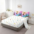 thumbnail image 3 of YST Cartoon Mermaid Bedding Comforter Set, 7-Piece, Mermaid Tail Fish Scales, Pink Blue Gradient, King, 3 of 4