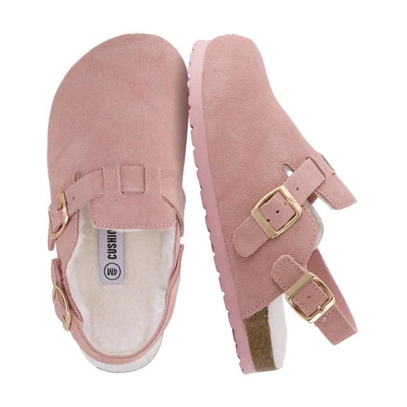 Cushionaire Hello Genuine Suede Clogs for Boys and Girls | Cozy Slip-on Kids Clogs with Soft Comfortable Footbed | Everyday Indoor and Outdoor Shoes for Children