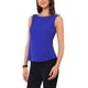 thumbnail image 4 of INSPIRAR CHIC Blusas sin mangas de cuello barco para mujeres, top de trabajo de verano, talla XS, azul real, 4 of 6