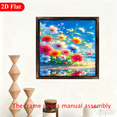 thumbnail image 4 of 12*12 inch wooden frame painting - A brilliant flower field. It can be used as a home decoration item or as a wonderful gift., 4 of 7