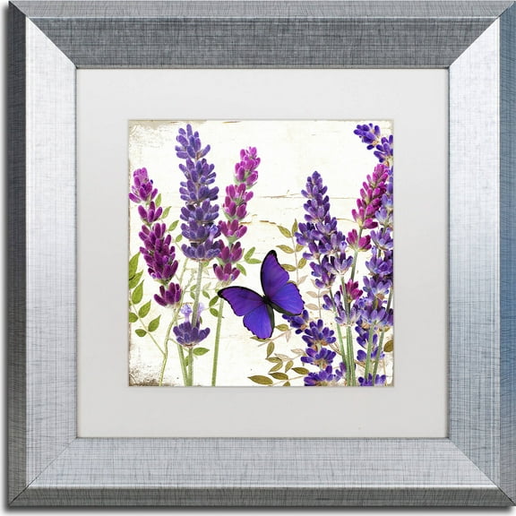 Trademark Fine Art "Lavender I" Canvas Art by Color Bakery, White Matte, Silver Frame