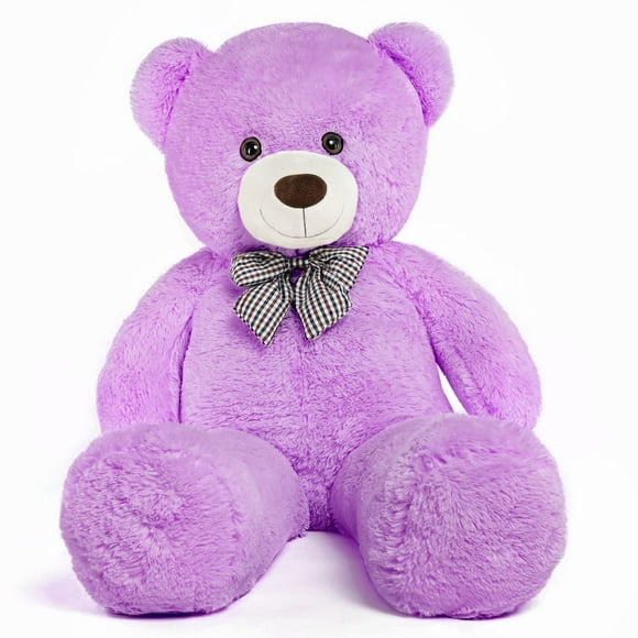 Giant Teddy Bear Purple Stuffed Animals Plush Toy for Girlfriend Kids Christmas Valentine's Day Birthday 47 Inches Purple