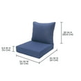 thumbnail image 5 of Better Homes & Gardens 24"x 24" Premium Navy Outdoor 2 Piece Deep Seat Cushion Set, 5 of 9