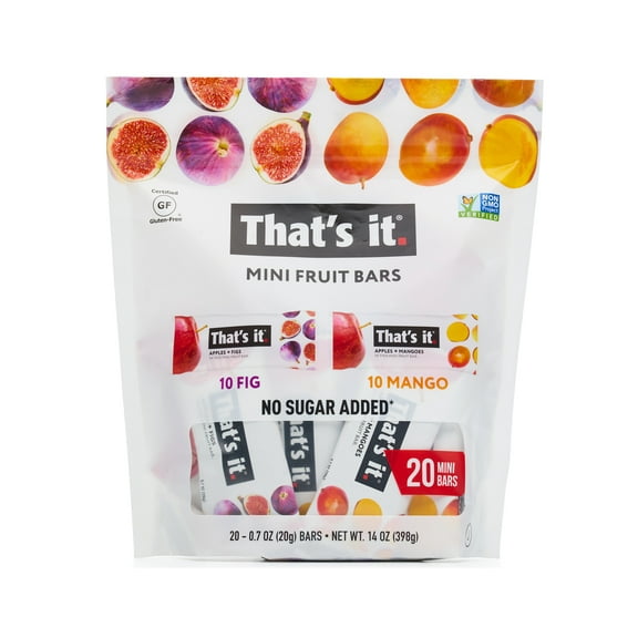 That's It Mini Fruit Bars Variety Pack 20 x 0.7 oz. - Fig   Mango
