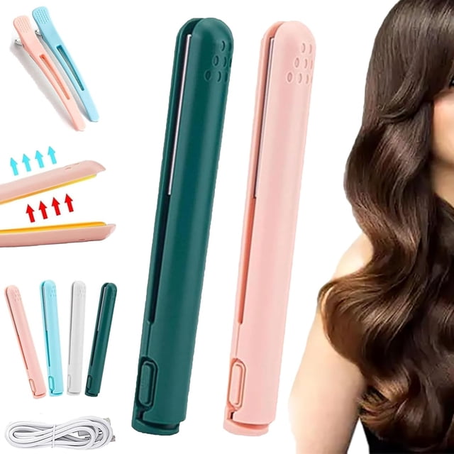 Ceramic Mini Hair Curler, Dual Glam Mini Dual Purpose Curling Iron, Dualglam Mini Curling Iron, for Travel Home