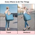 thumbnail image 5 of Blue White Checkerboard Checkered Pattern Travel Tote Bags for Women Carry On,Large Weekender Bags for Women Travel,Multi Functional Duffle Bag for Work,Shopping,Sports, 5 of 5