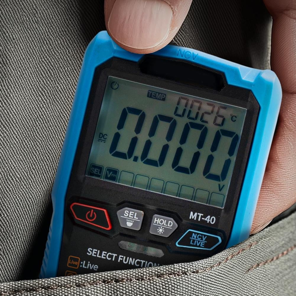 MT40 Digital Multimeter 4000 Counts True RMS AC DC Voltage Measurement Tool