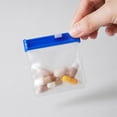 thumbnail image 6 of 10 Pcs Zippered Pill Pouch Bags, Small Portable Travel Pill Bag, Reusable Clear Small Items Storage (Blue), 6 of 8