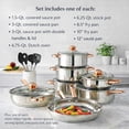 thumbnail image 5 of BrylaneHome 18 Piece Copper Accent Stainless Steel Cookware Set, 5 of 6