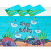 3 Pack Under The Sea Shark Birthday Party Tablecloth Table Cover, Party Supplies Favors Decorations for Kids Girls Boys, 54 x 108"