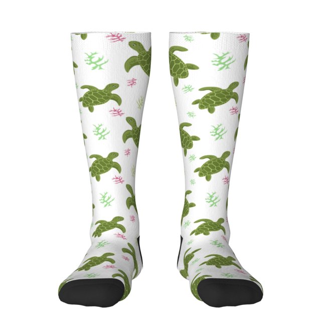 Balery Cute Turtle Calcetines novedosos Calcetines deportivos Calcetines hasta la rodilla Calcetines de algodón Calcetines originales y geniales