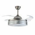 thumbnail image 4 of Modern 42" Invisible Ceiling Fan Light W/Remote Control Pendant Light Chandelier Silver, 4 of 12