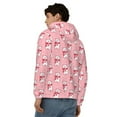Adobk pink Scarf bear Print Mens Fullzip Hoodie, Zipup Hooded Sweatshirt,Pullover & Full Zip
