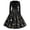 Black #007, variant on Women's Halloween Dress Candy Witch Hat Long Sleeve Hepburn Cocktail Fall Dress V Neck 1950s Classic Cute Dresses with Belt XL