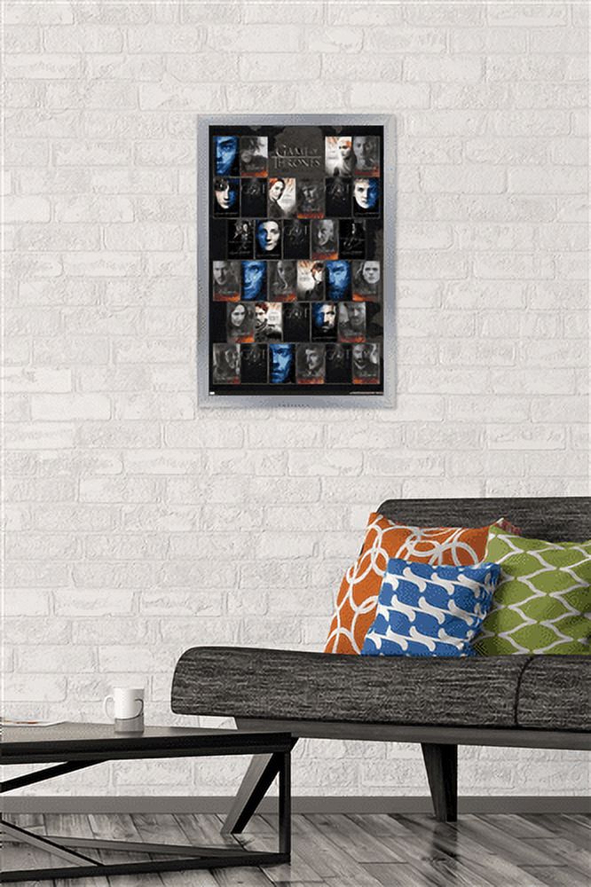 Game of Thrones - Grid Wall Poster, 14.725" x 22.375", Framed
